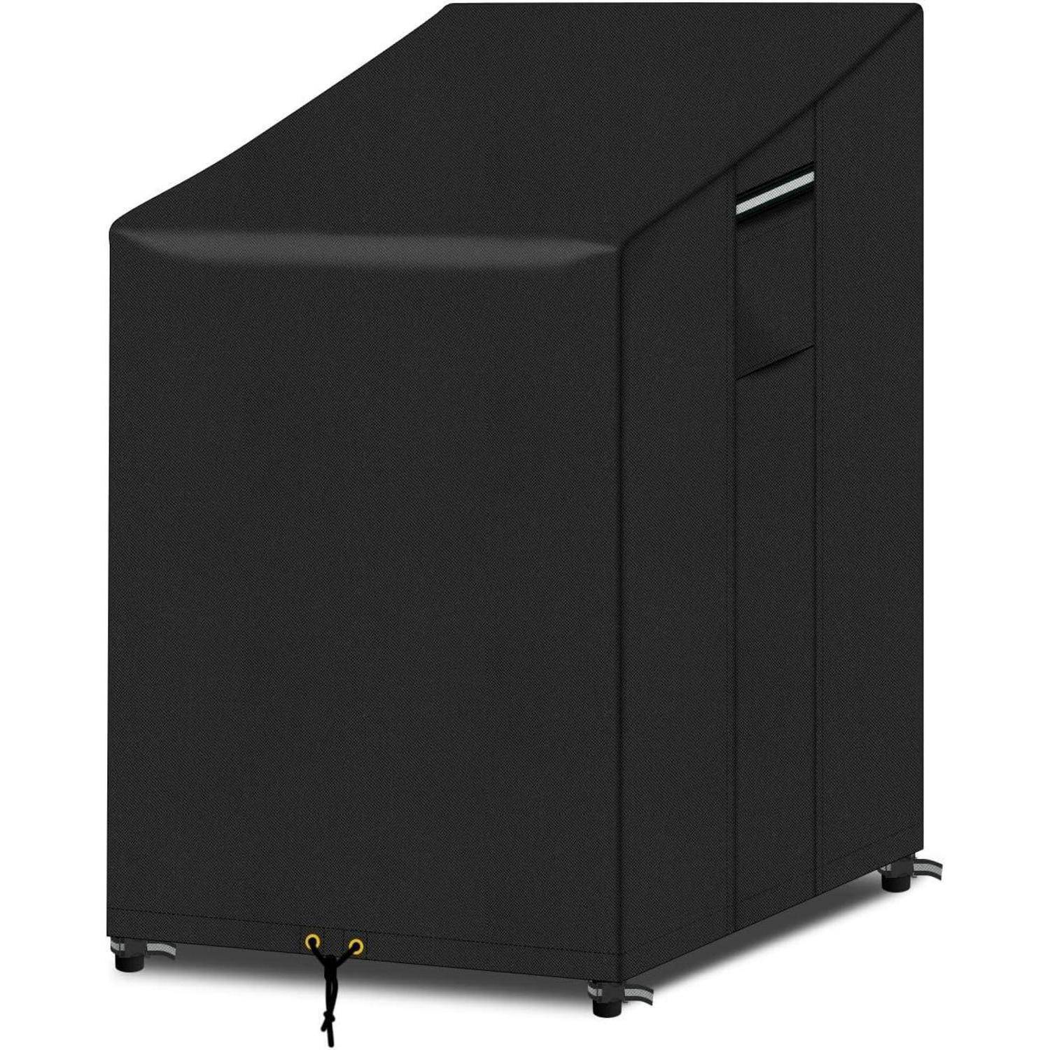 Stapelstuhl Abdeckung Garten wasserdicht 600D,65x65x80 120cm Schwarz
