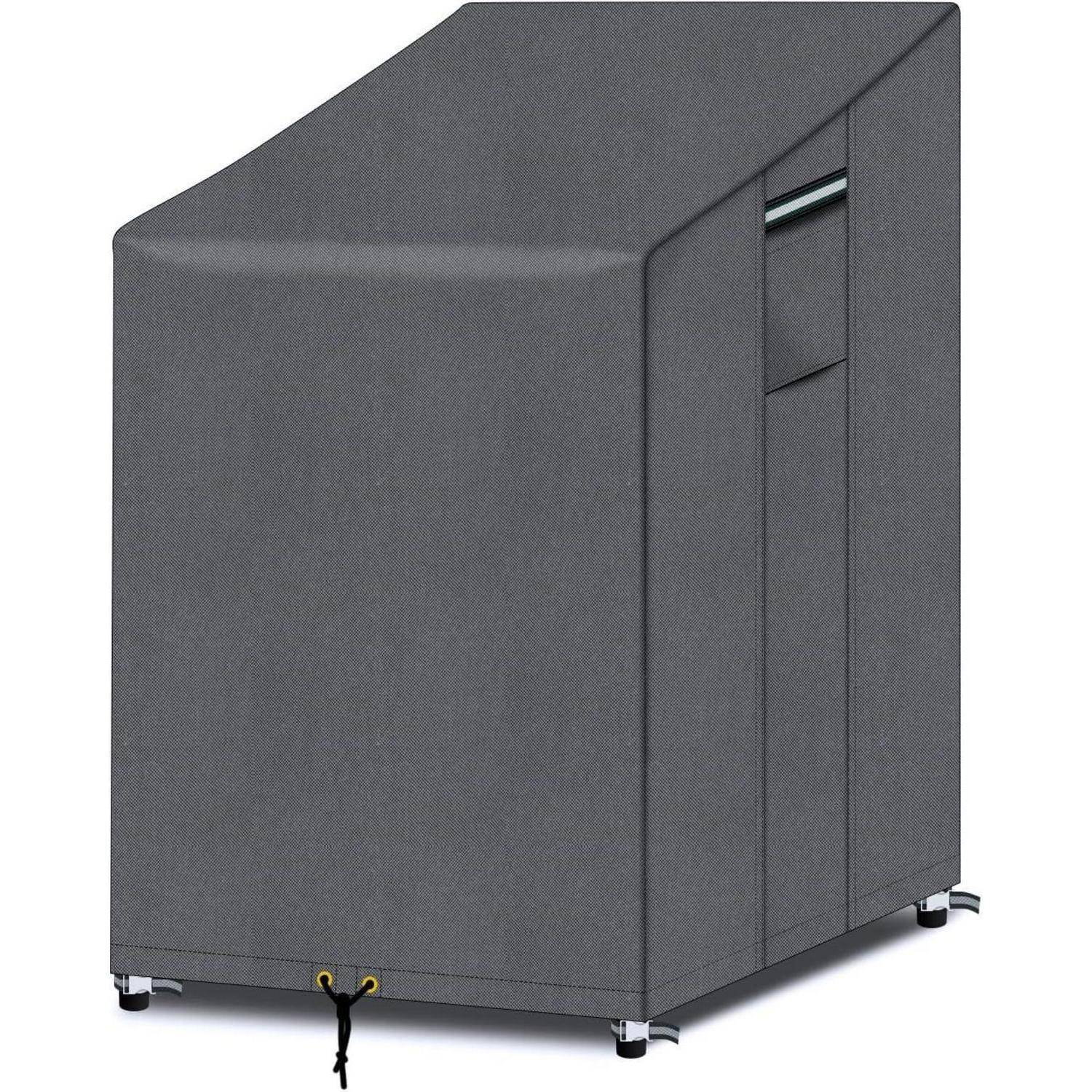 Stapelstuhl Abdeckung wasserdicht Anti UV 600D,65x65x80 120cm Grau