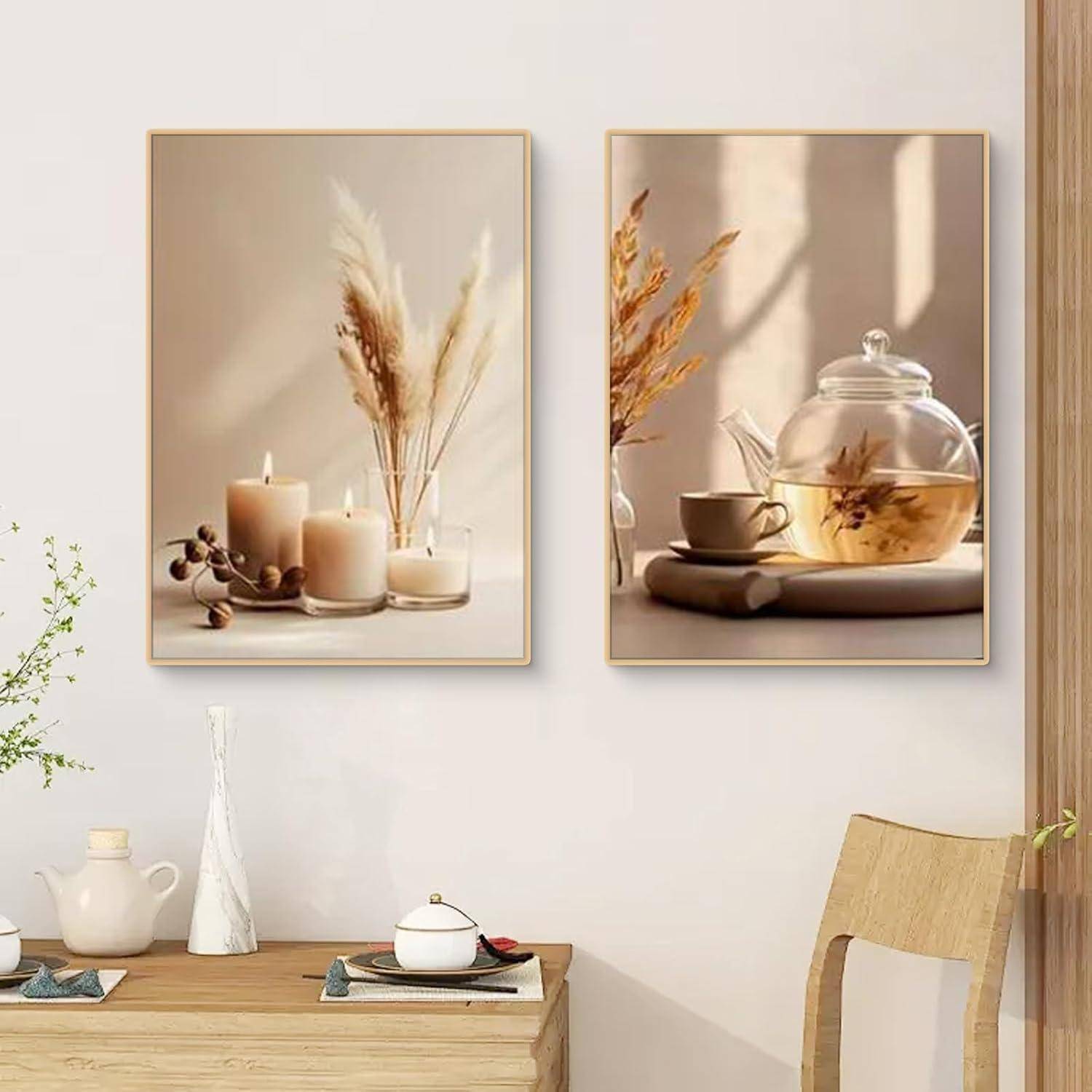Wandbilder 3teilig Boho Blume Poster 30x40cm Wohnzimmer G 30x40cm