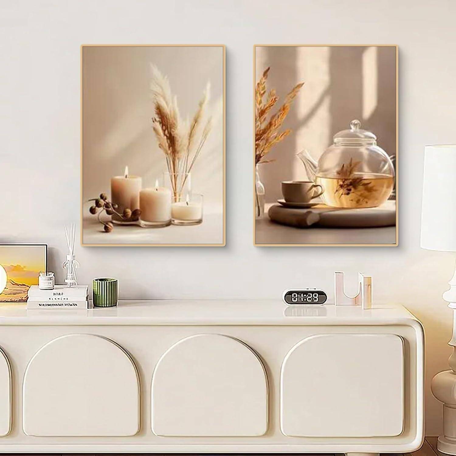 Wandbilder 3teilig Boho Blume Poster 30x40cm Wohnzimmer G 30x40cm
