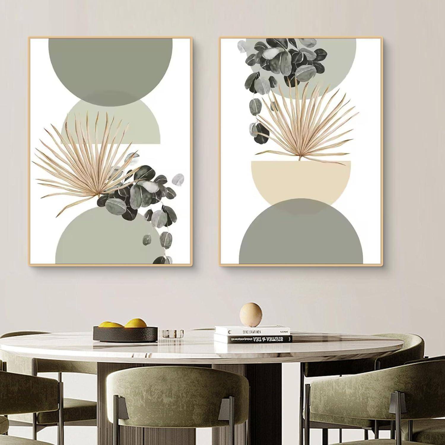 Poster Set 3teilig Boho Grüne Pflanze 30x40cm B 30x40cm