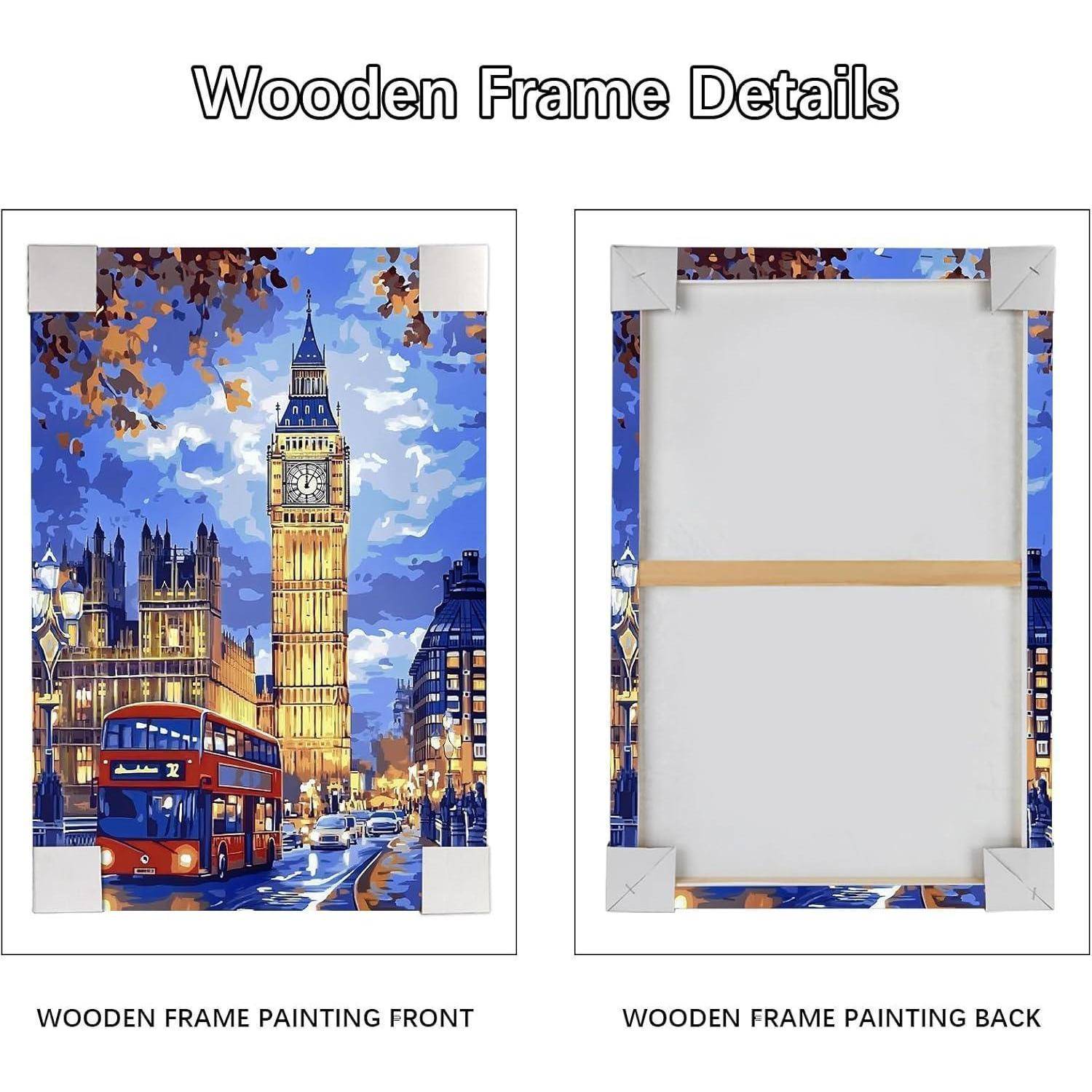 Leinwandbild Londoner 40L x 60B cm Londoner Stadt Großer Ben Roter Bus