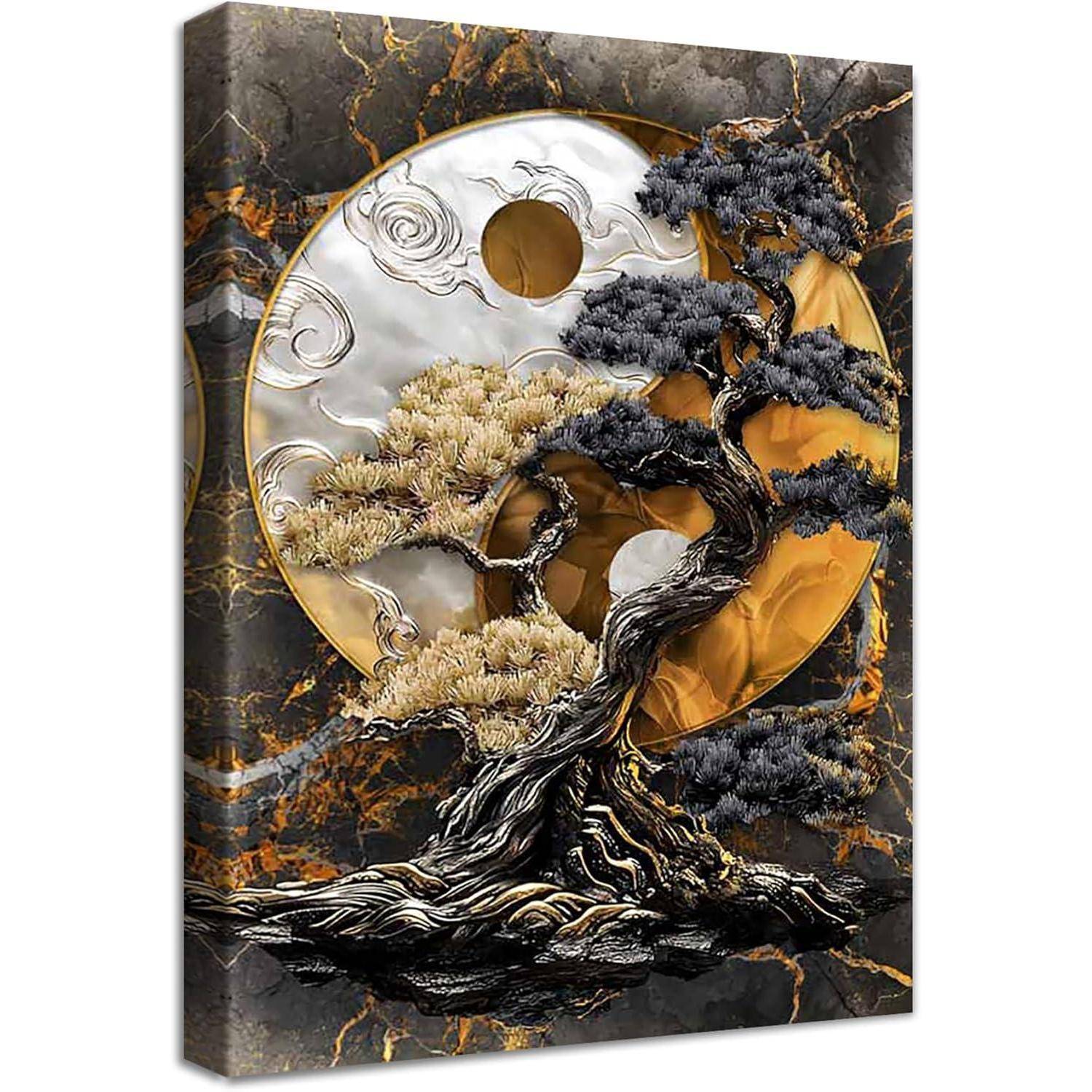 Leinwandbild Qian Kun Yin Yang 40L x 60B cm Qian Kun Yin Yang Baum
