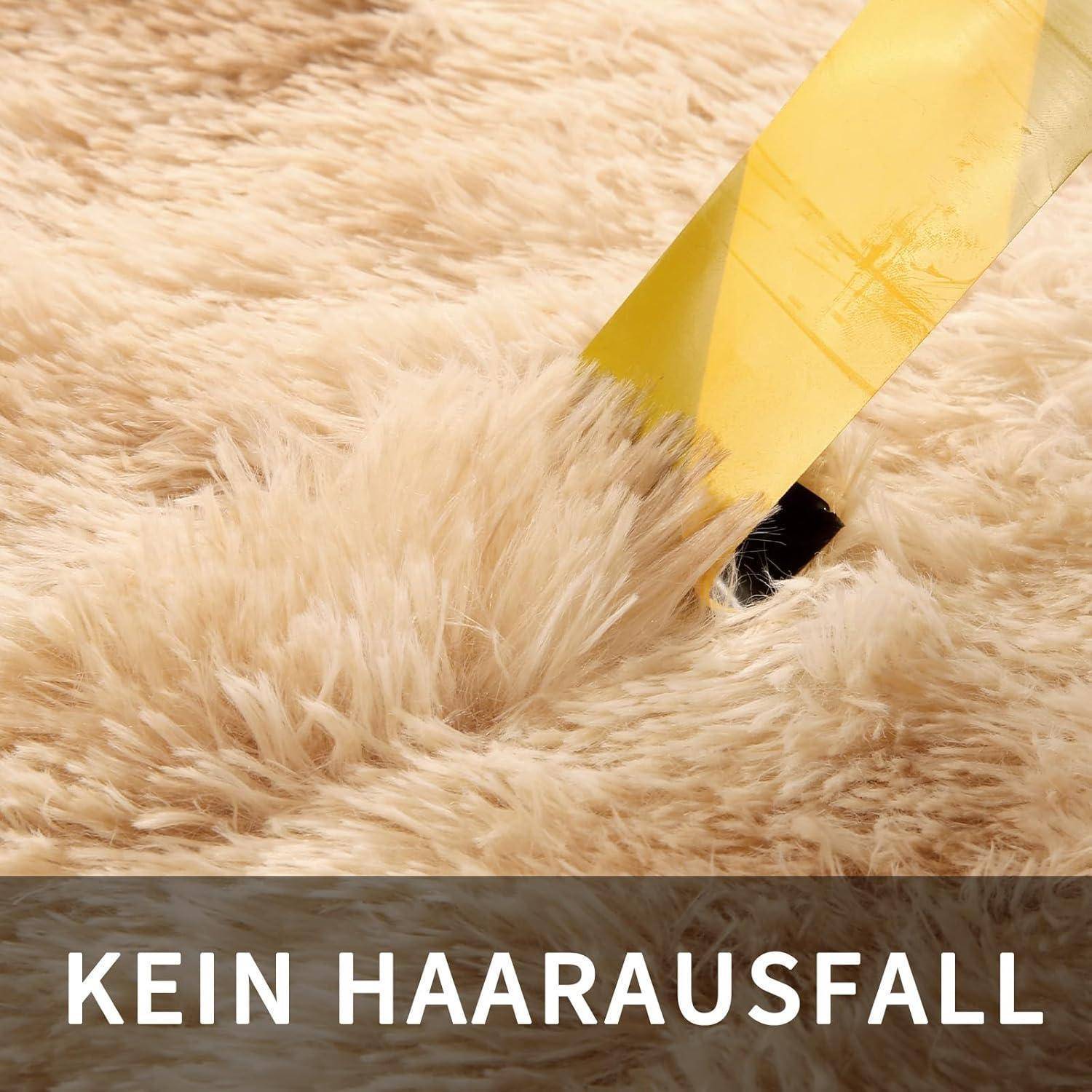 Teppich Hochflor Grau Waschbar Anti Khaki 160 x 230 cm (Rechteckig)