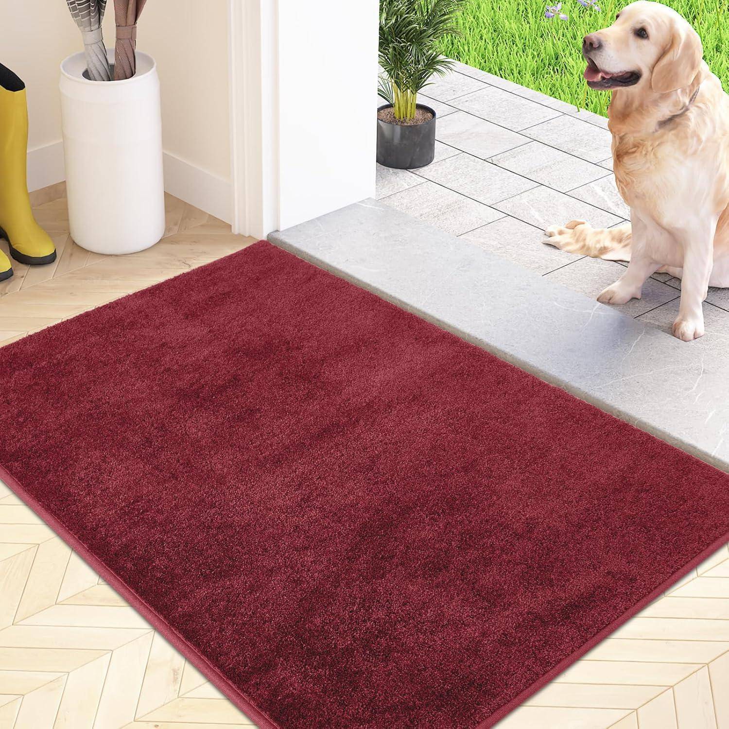 Schmutzfangmatte Maschinenwäsche 50 x 80 cm (Rechteckig) Rot
