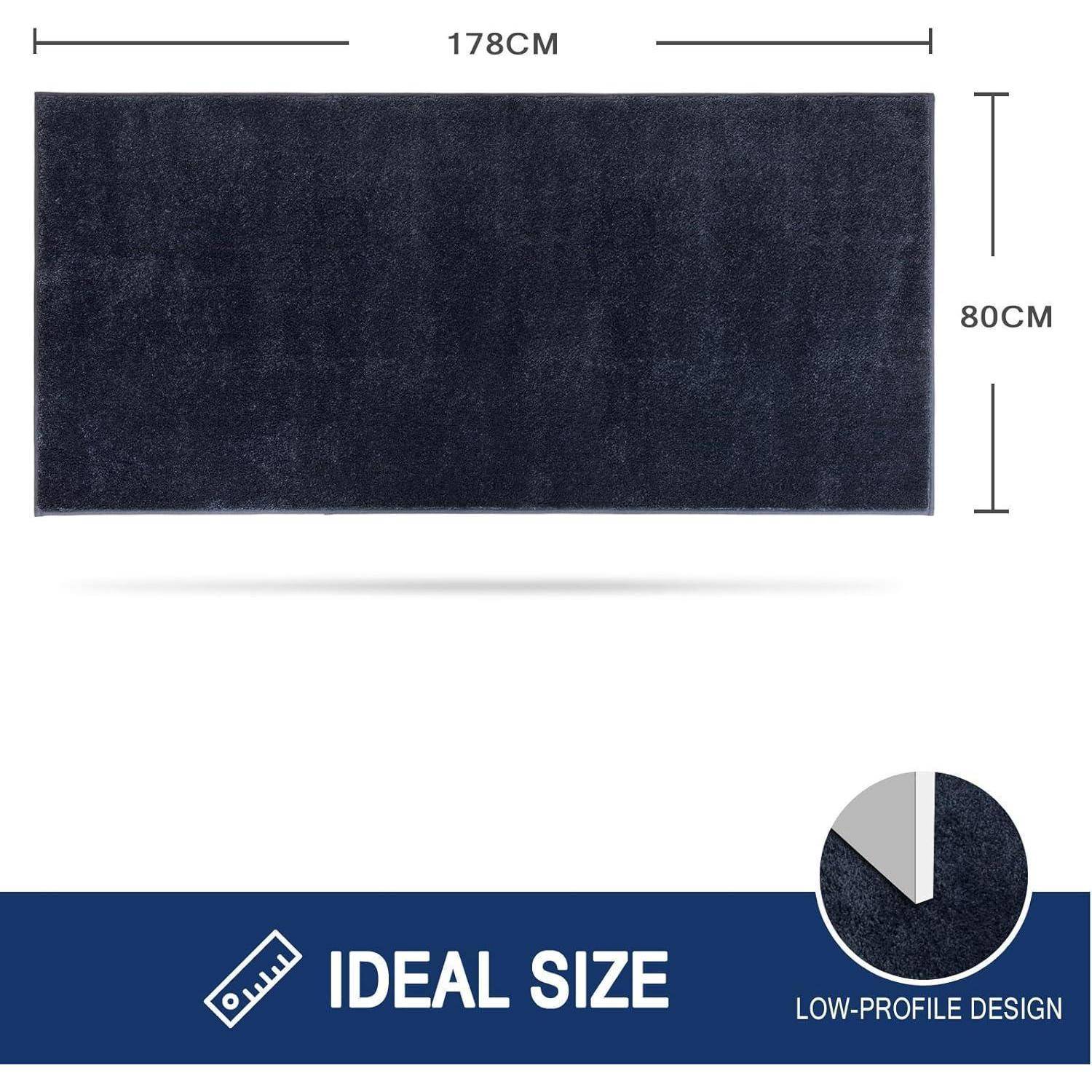 Schmutzfangmatte Sauberlaufmatte 80 x 178 cm Rechteckig Dunkelblau
