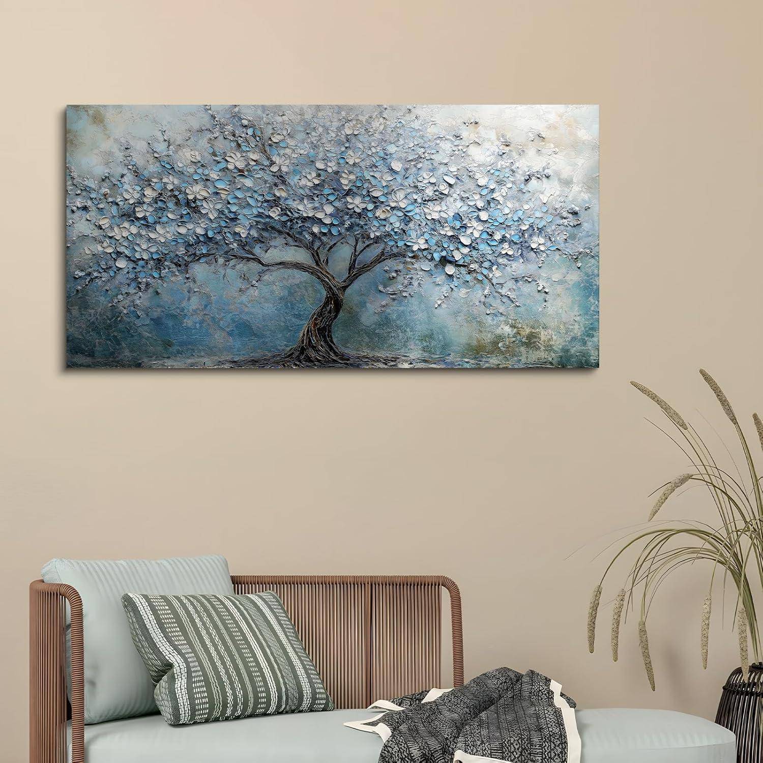 Wandbild Leinwand Baum des Lebens Blühender Baum 119L x 59B cm