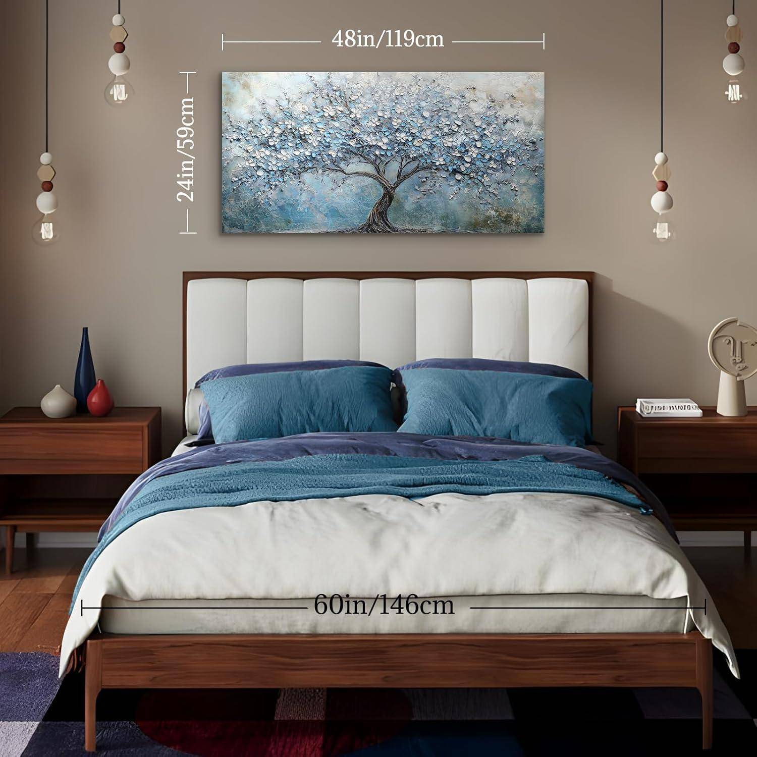 Wandbild Leinwand Baum des Lebens Blühender Baum 119L x 59B cm