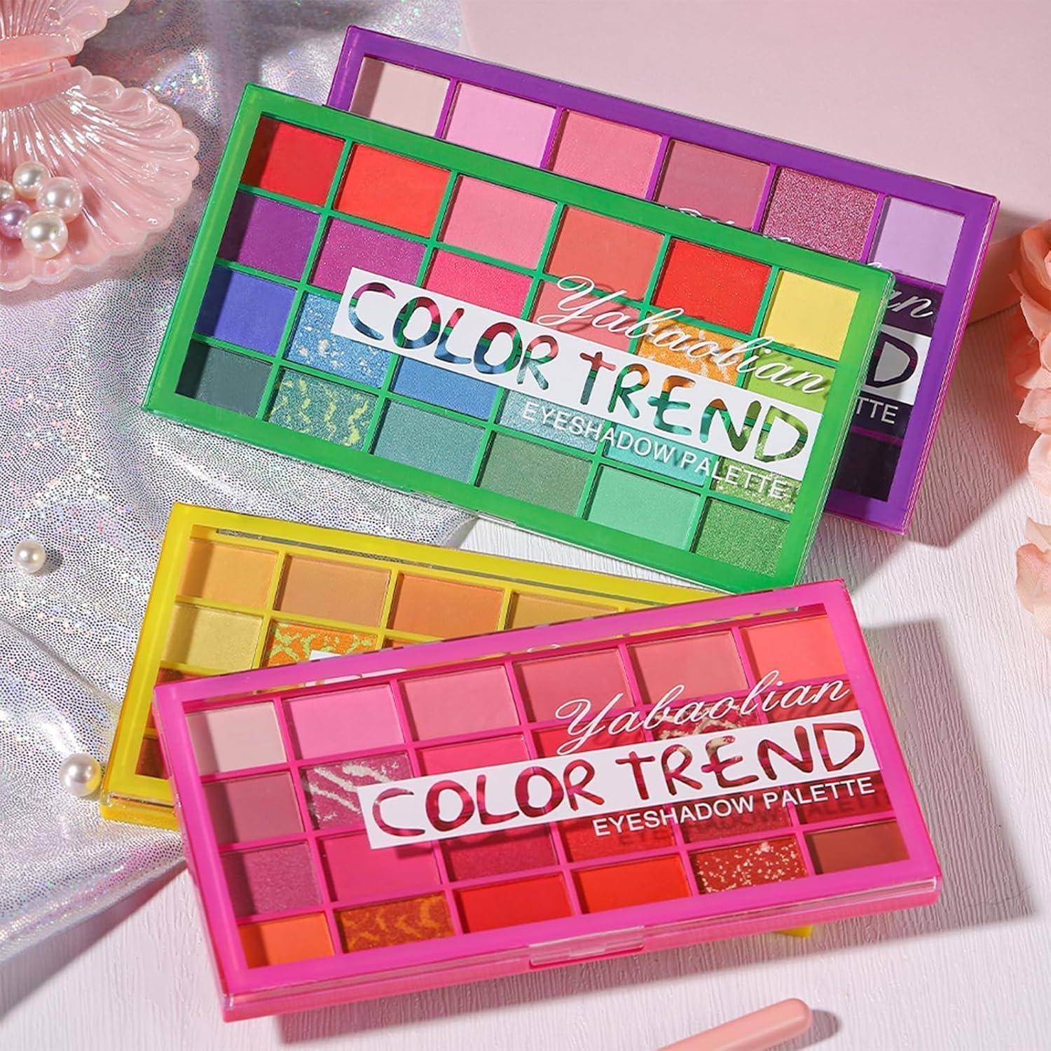 Lidschattenpalette 24 Farben Matt Nudetöne Wasserdicht 04