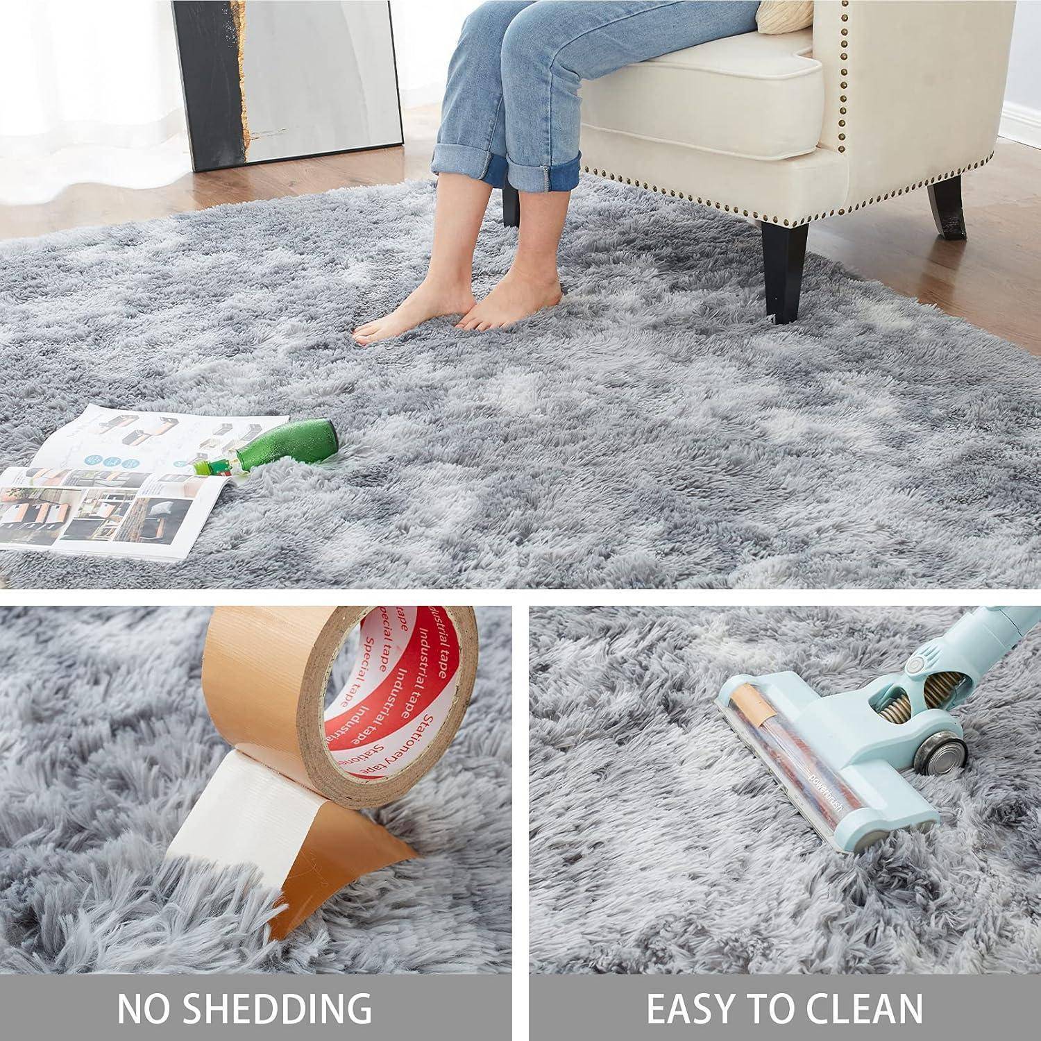Teppich Shaggy Hochflor Langflor B-hellgrau 150 x 240 cm (Rechteckig)