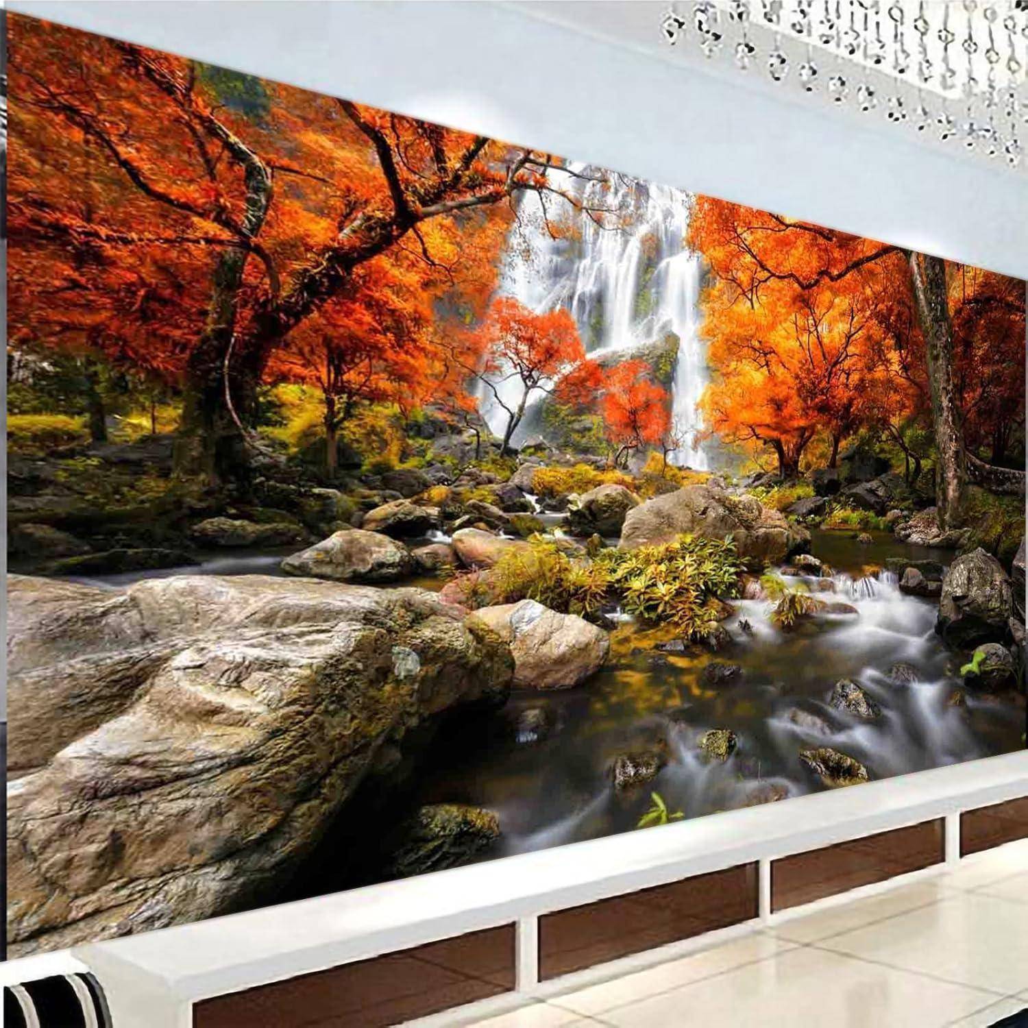 Diamond Painting Wasserfall Natur 5D Diamant Malerei Groß XXL Set