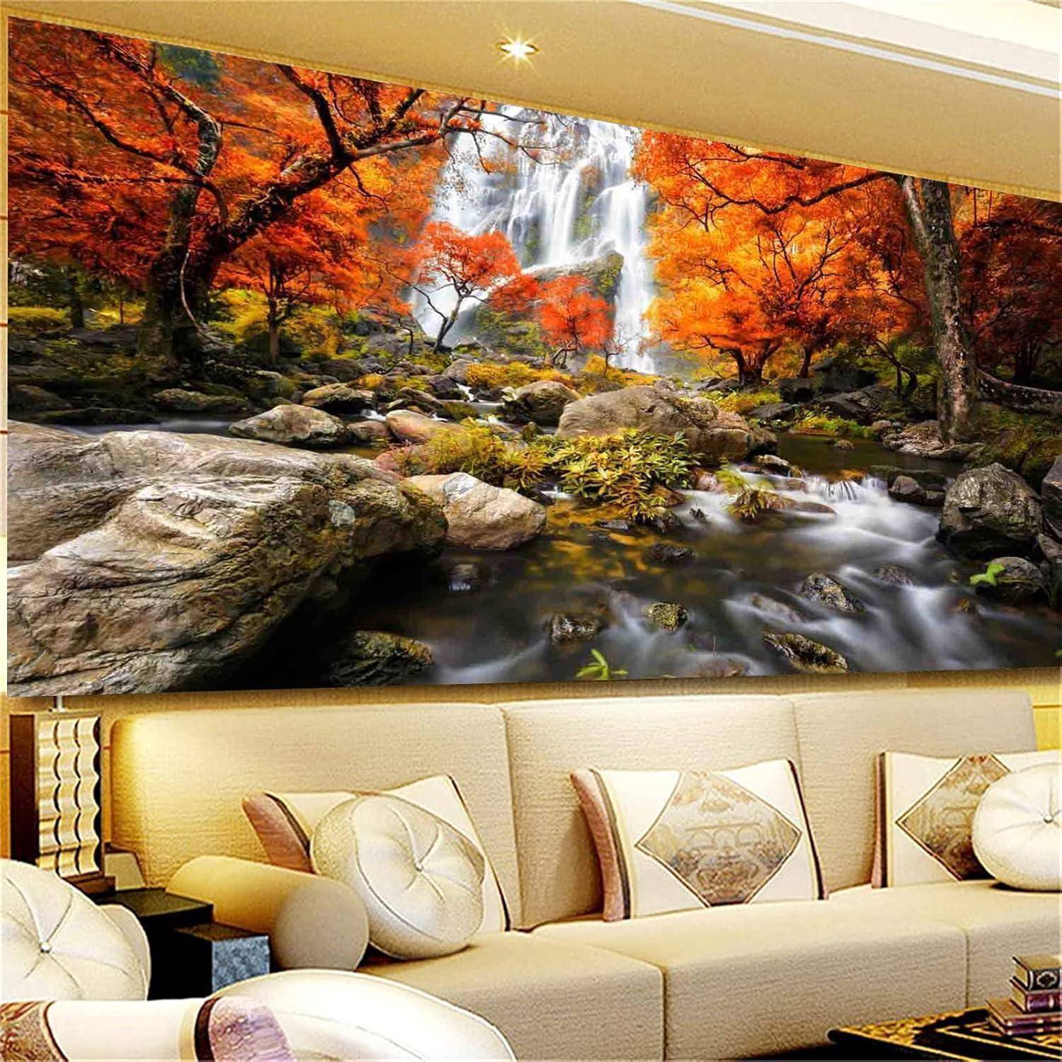 Diamond Painting Wasserfall Natur 5D Diamant Malerei Groß XXL Set
