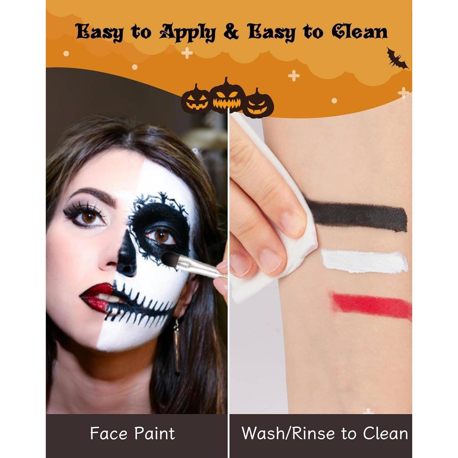 Schminke Halloween Kunstblut Facepaint Zombies Vampire 18 Stück