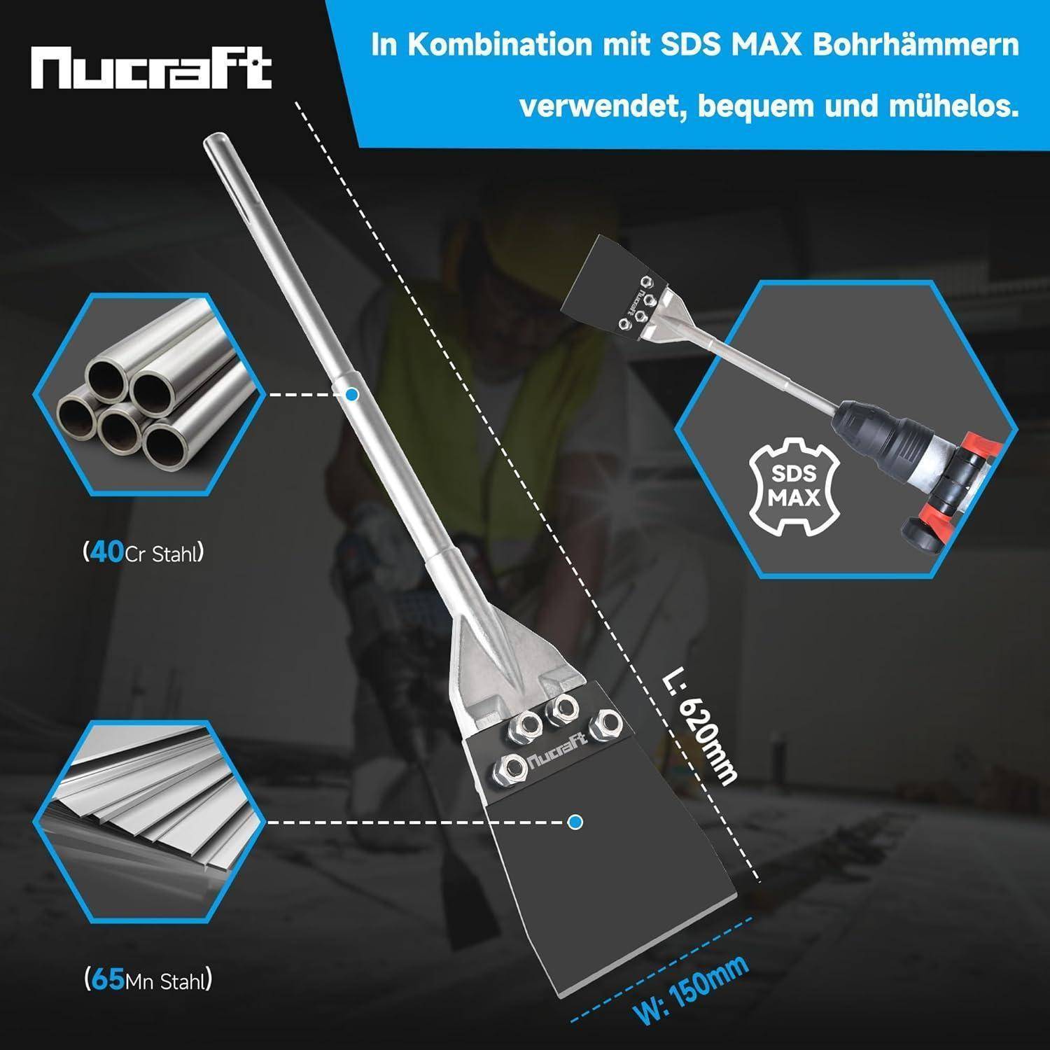 Spachtelmeißel SDS 620x150 Bodenschaber SDS MAX Spachtelmeißel