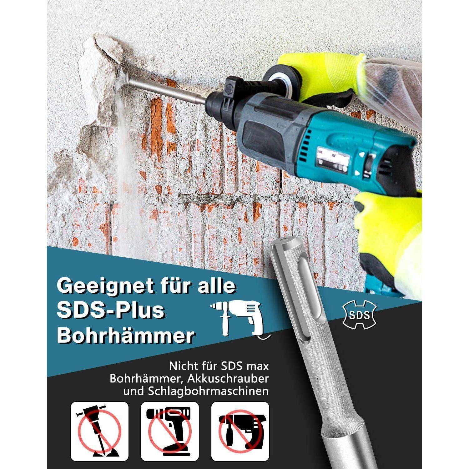 Meißelset SDS Plus 6tlg Flachmeißel Breitmeißel Spitzmeißel Variable