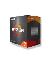 Verpackungsbox eines AMD Ryzen 7 Prozessors mit AMD-Branding und einer markanten orangefarbenen '7'.