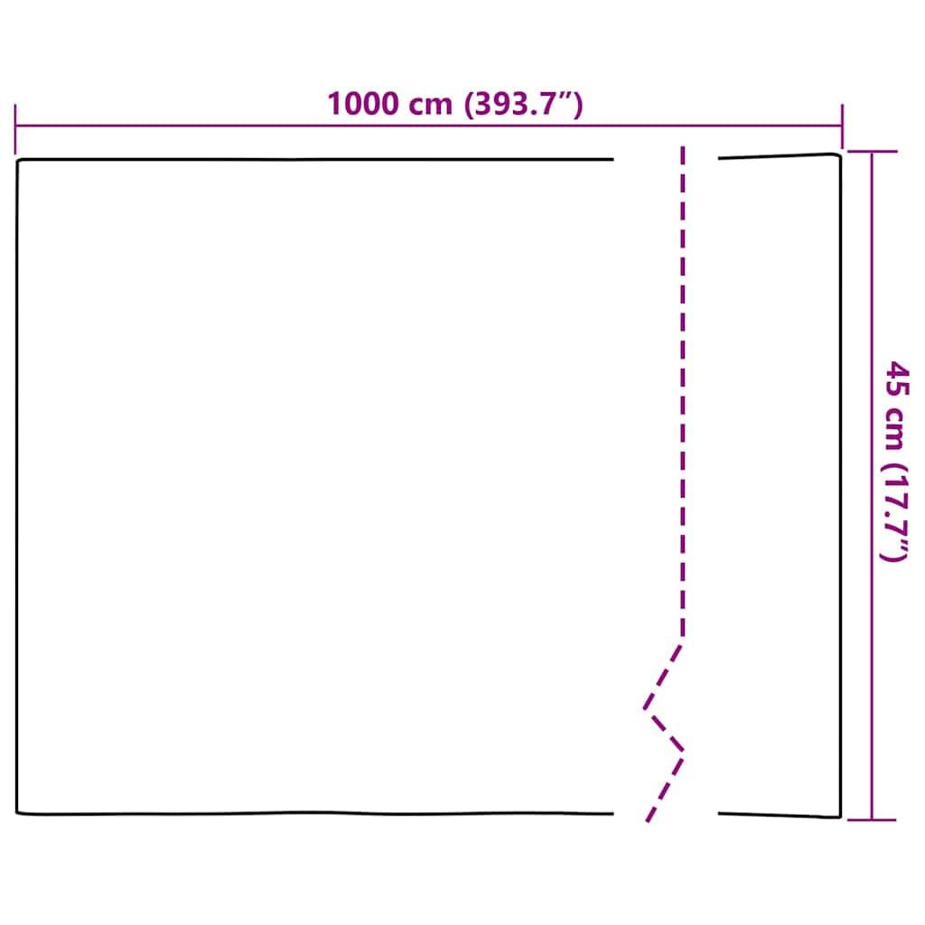 Rechteckdiagramm mit Abmessungen: 1000 cm (393,7
