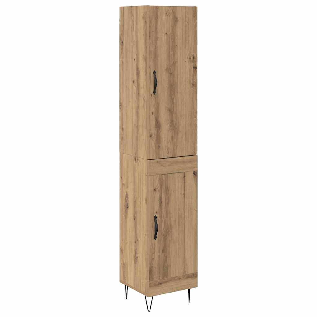 vidaXL Highboard Artisan-Eiche 34,5 x 34 x 90 cm Holzwerkstoff