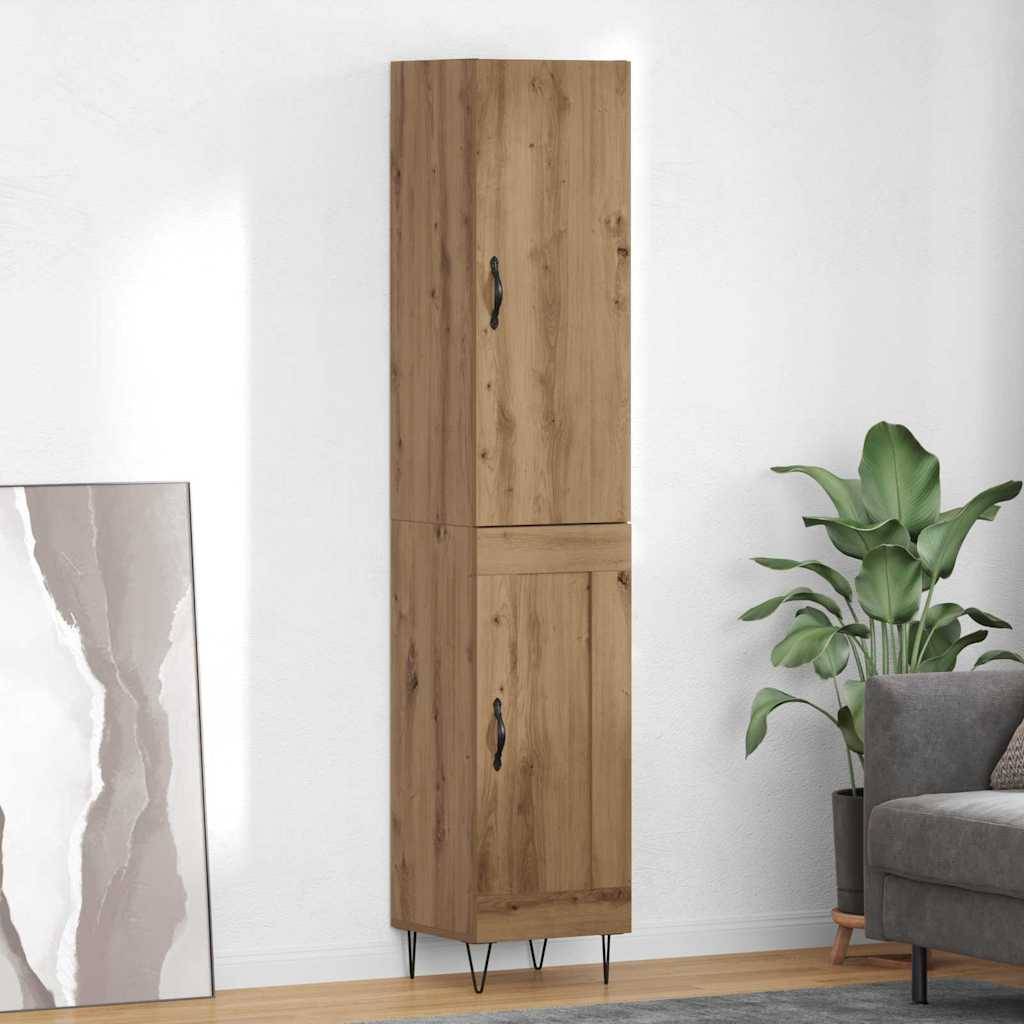 vidaXL Highboard Artisan-Eiche 34,5 x 34 x 90 cm Holzwerkstoff