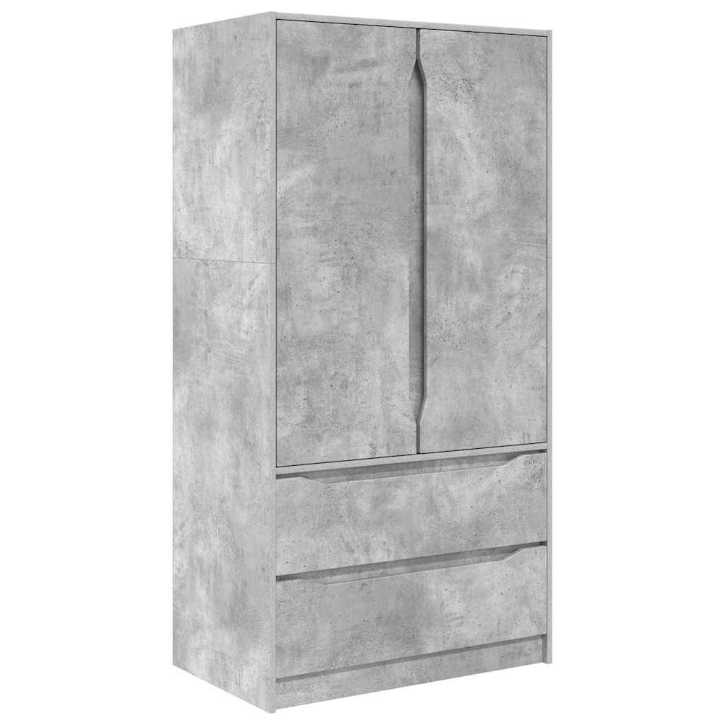 vidaXL Kleiderschrank Betongrau 79,5 x 49 x 156 cm Holzwerkstoff