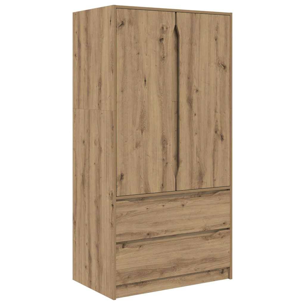 vidaXL Badezimmerschrank mit Speicher Artisan-Eiche 79,5 x 49 x 156 cm
