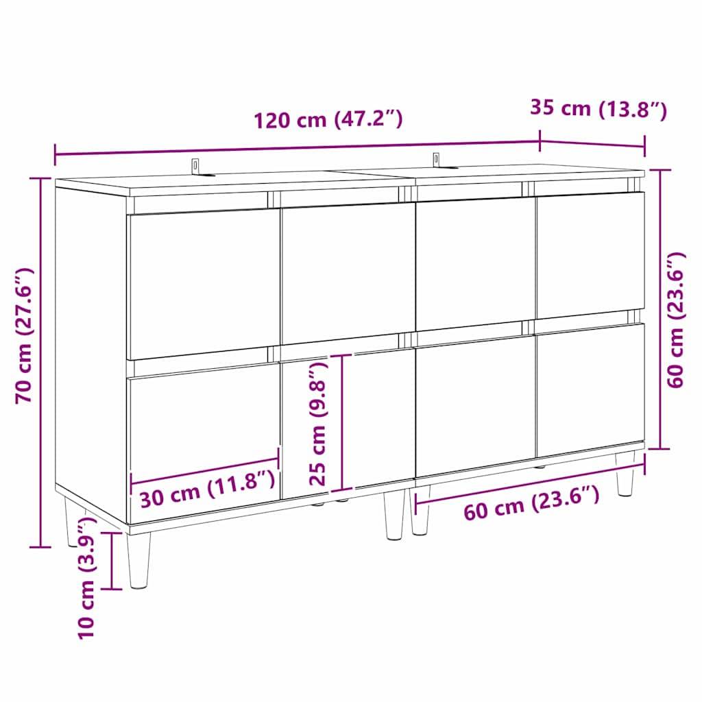 Montierte Abmessungen: 120 cm (47,2