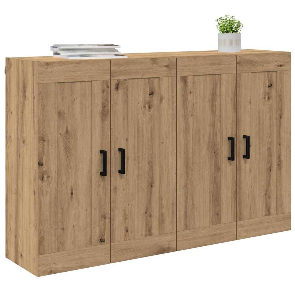 vidaXL Wandmontierter Schrank 2 pcs Artisan-Eiche 69,5 x 34 x 90 cm