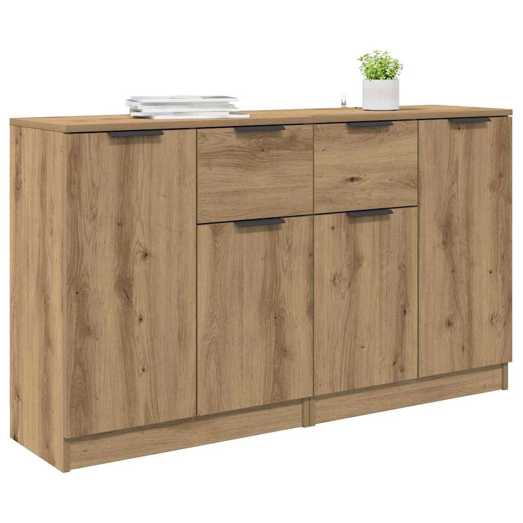 vidaXL Sideboards 2 pcs Artisan-Eiche 60 x 30 x 70 cm Holzwerkstoff