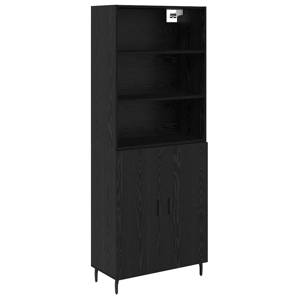 vidaXL Highboard Schwarz Eichen-Optik 69,5 x 34 x 180 cm