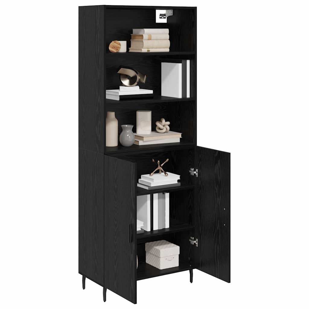 vidaXL Highboard Schwarz Eichen-Optik 69,5 x 34 x 180 cm