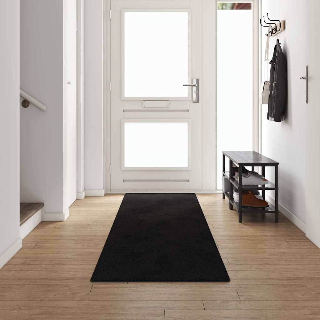 vidaXL Teppichläufer Schwarz 80 x 500 cm 100% Polypropylen Tuft