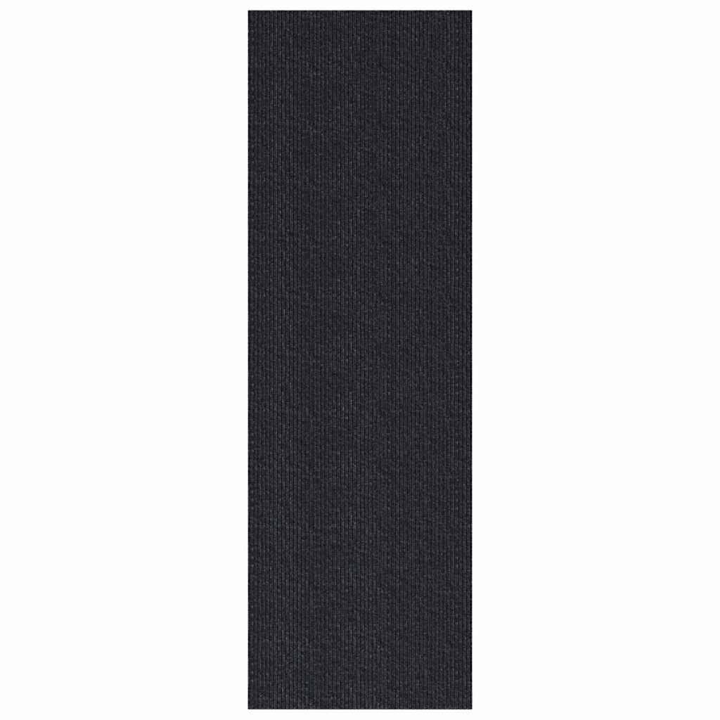 vidaXL Teppichläufer Anthrazit 80 x 500 cm Stoff