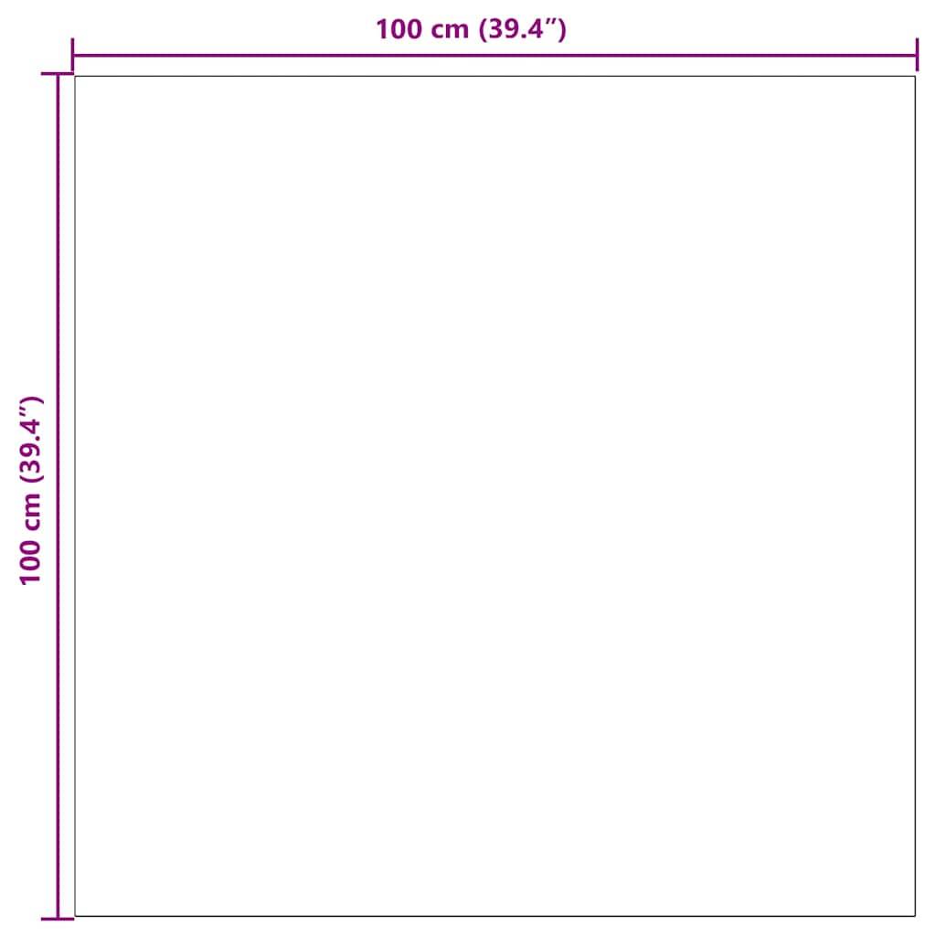 Quadrat mit gleichen Seiten von 100 cm (39,4 Zoll).