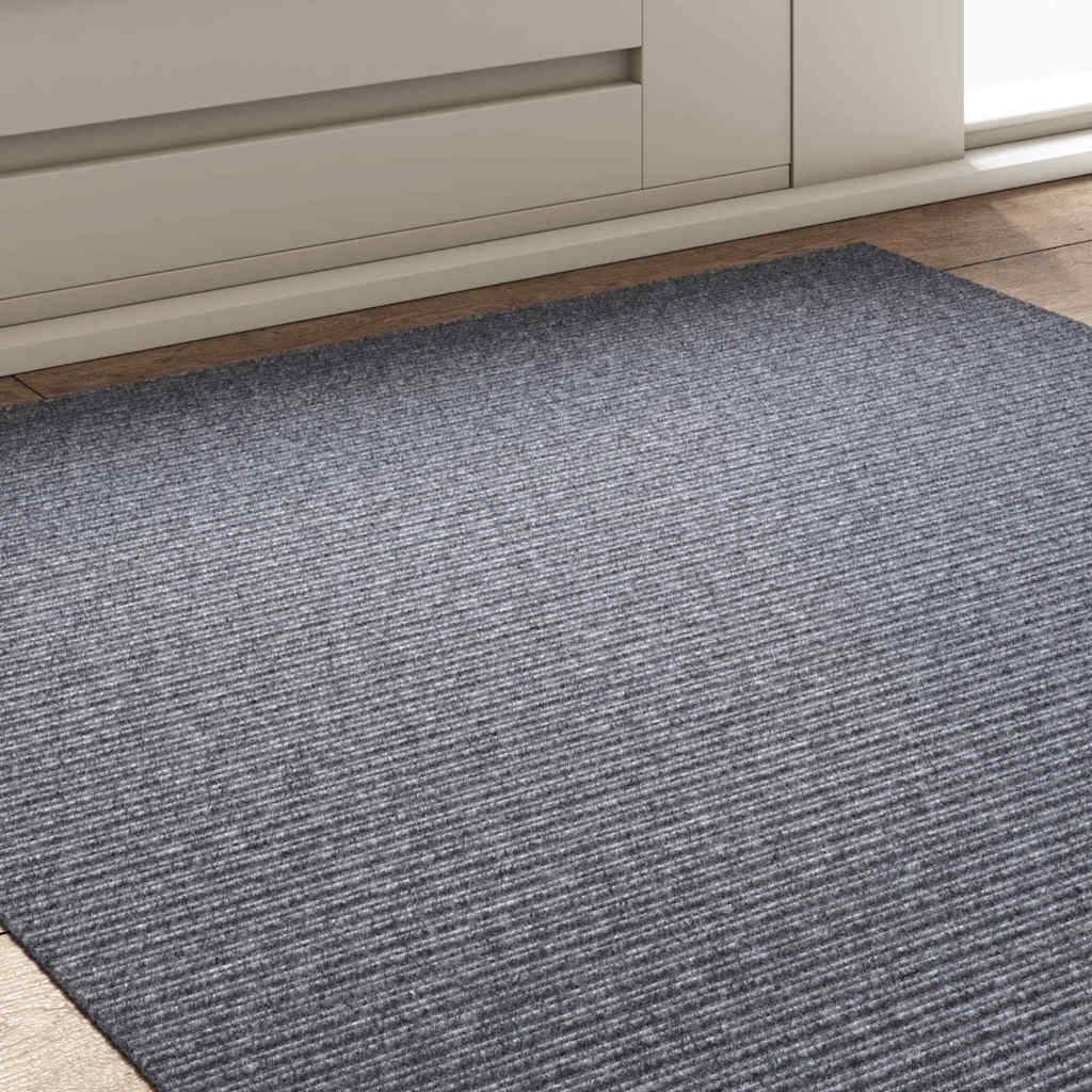 vidaXL Teppichläufer Hellgrau 100 x 100 cm Stoff