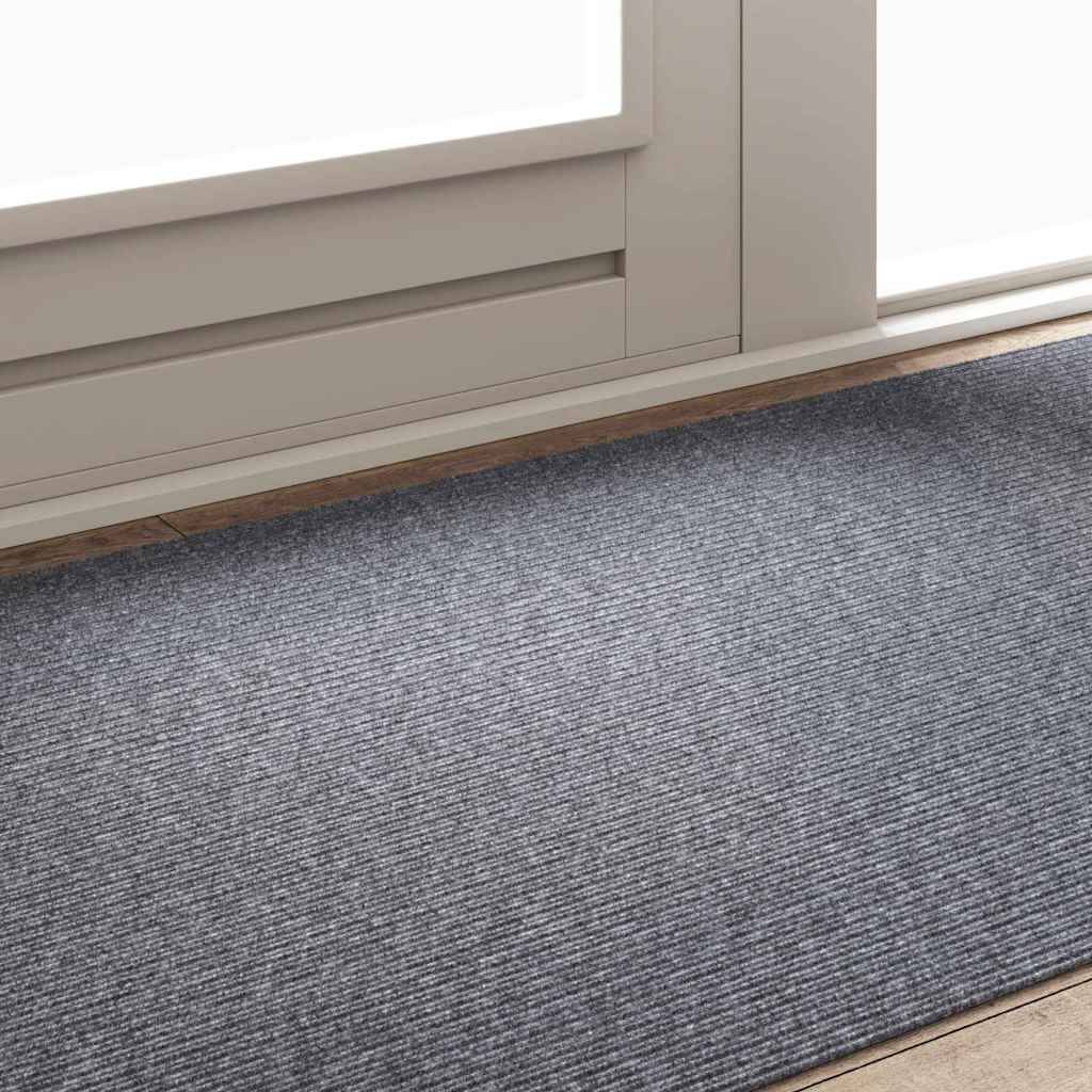 vidaXL Teppichläufer Hellgrau 100 x 200 cm Stoff