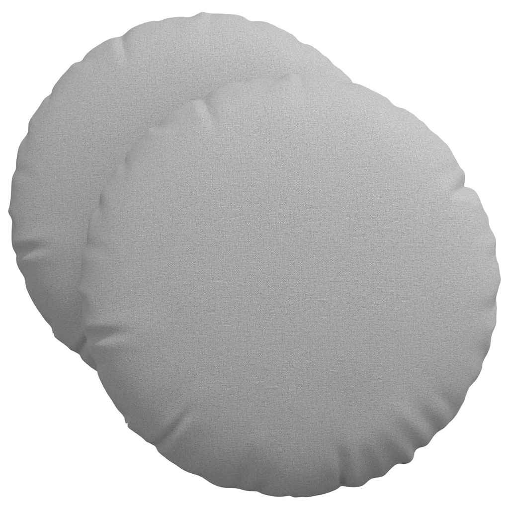 vidaXL Sitzkissen 2 pcs Wolkengrau Ø50 x 19 cm Stoff