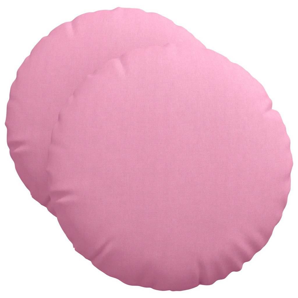 vidaXL Sitzkissen 2 pcs Rosa Ø50 x 19 cm Stoff