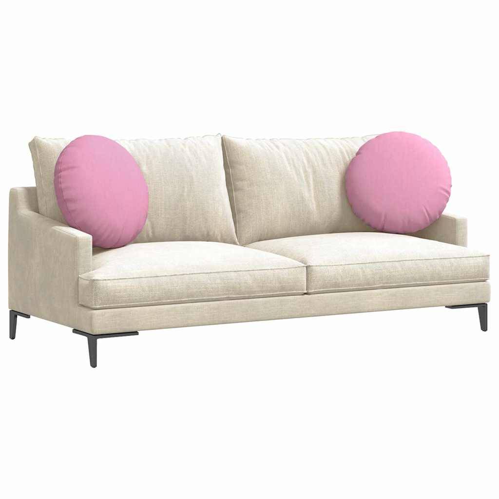 vidaXL Sitzkissen 2 pcs Rosa Ø50 x 19 cm Stoff