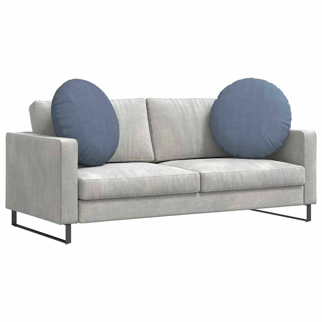 vidaXL Sitzkissen 2 pcs Blau Ø 80 cm Cordstoff