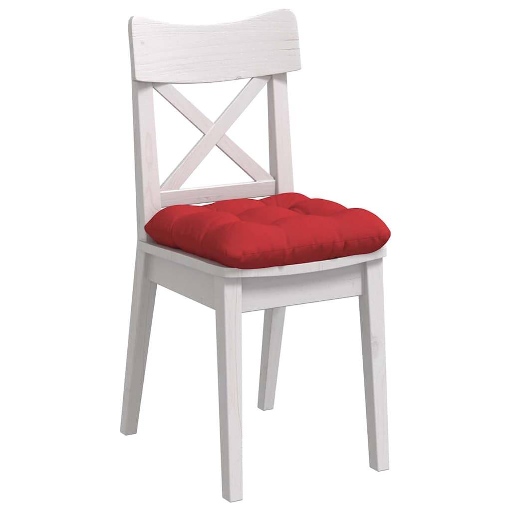 vidaXL Sitzkissen 4 pcs Rot 40 x 40 x 12 cm Stoff