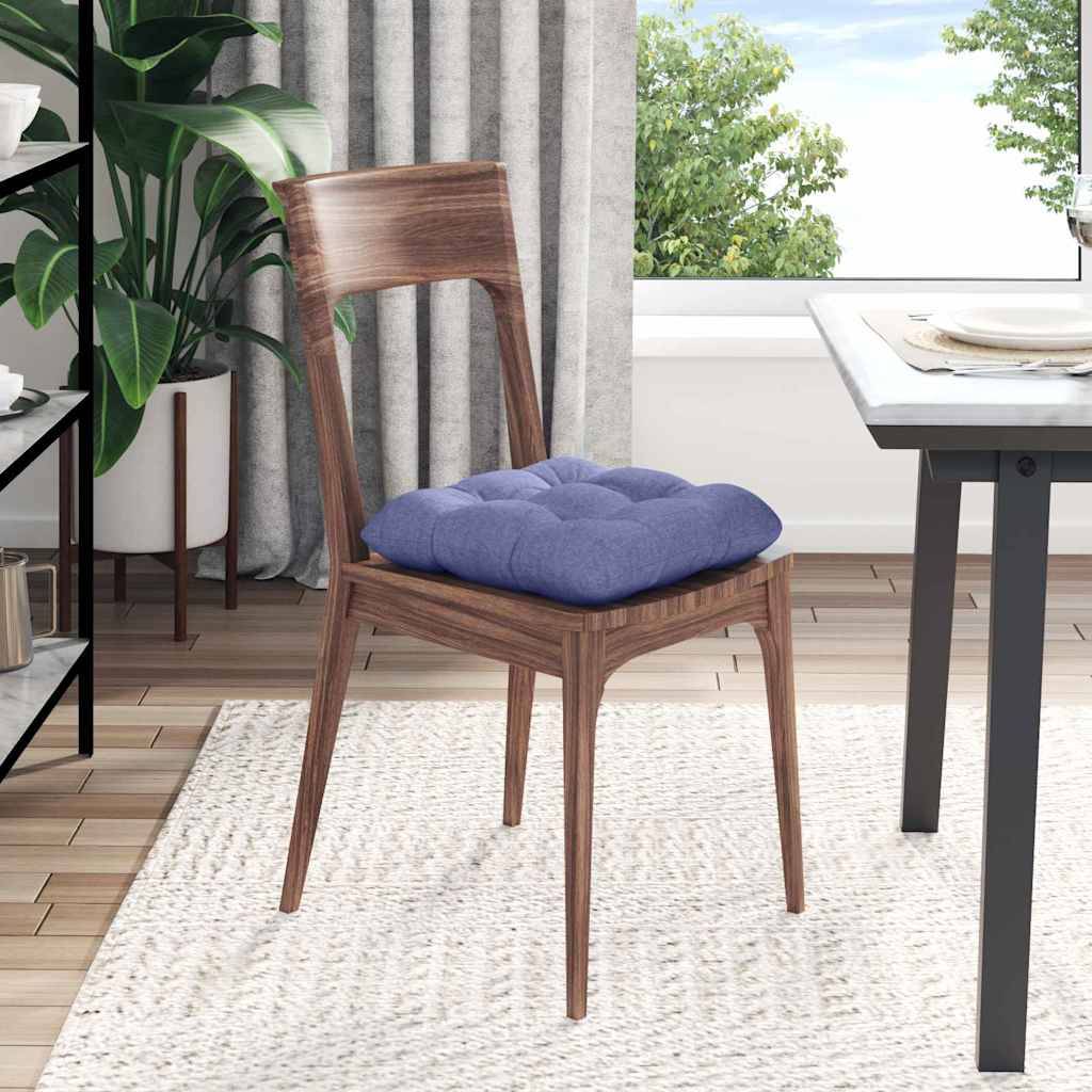 vidaXL Sitzkissen 4 pcs Jeans blau 40 x 40 x 12 cm Stoff