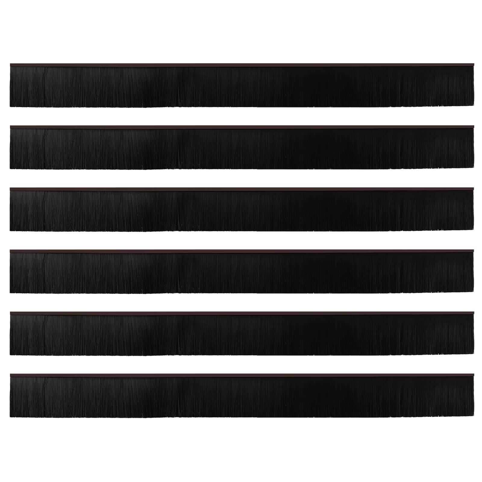 vidaXL Selbstklebende Türbürstendichtungen 6 pcs Braun 100 cm