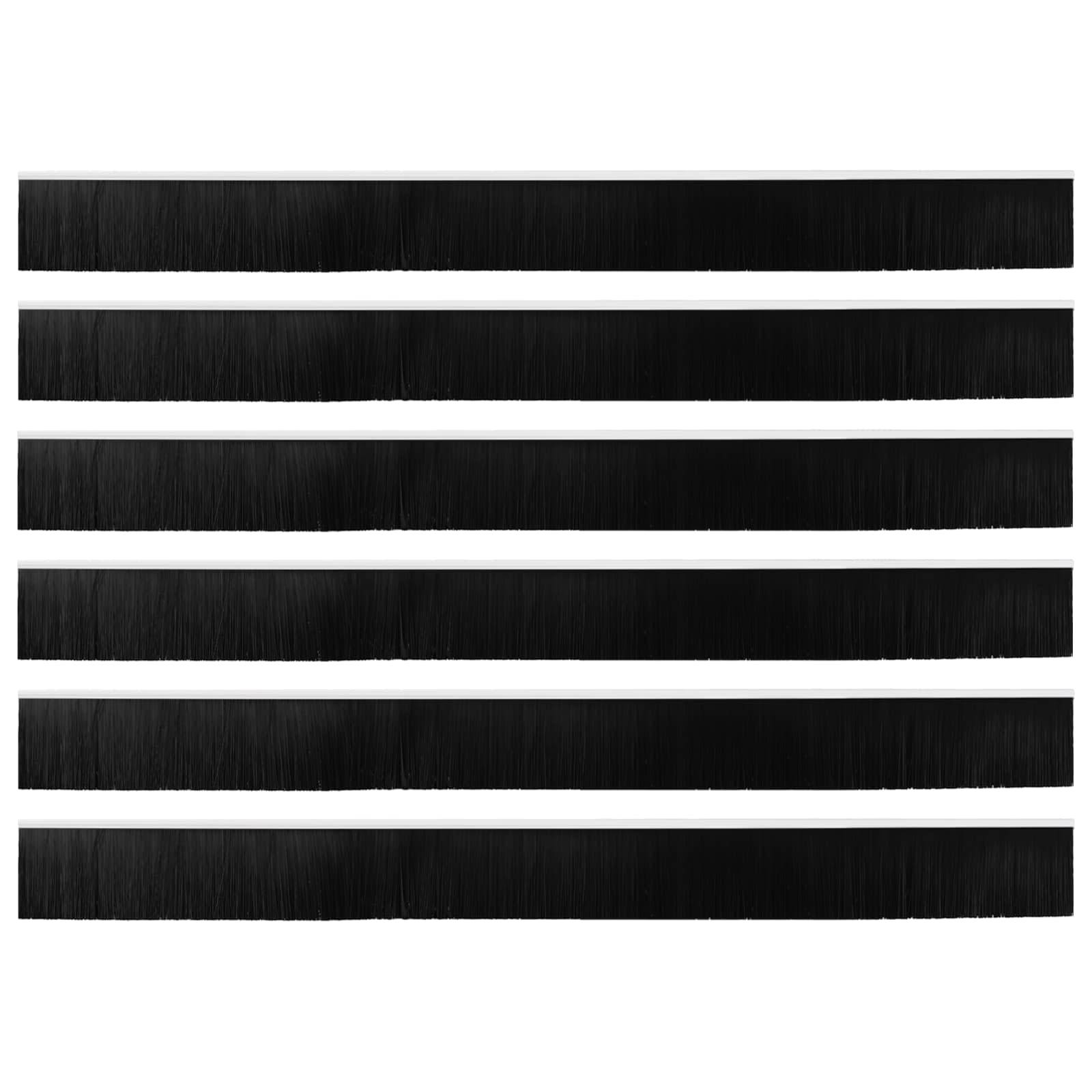 vidaXL Selbstklebende Türbürstendichtungen 6 pcs Weiß 100 cm