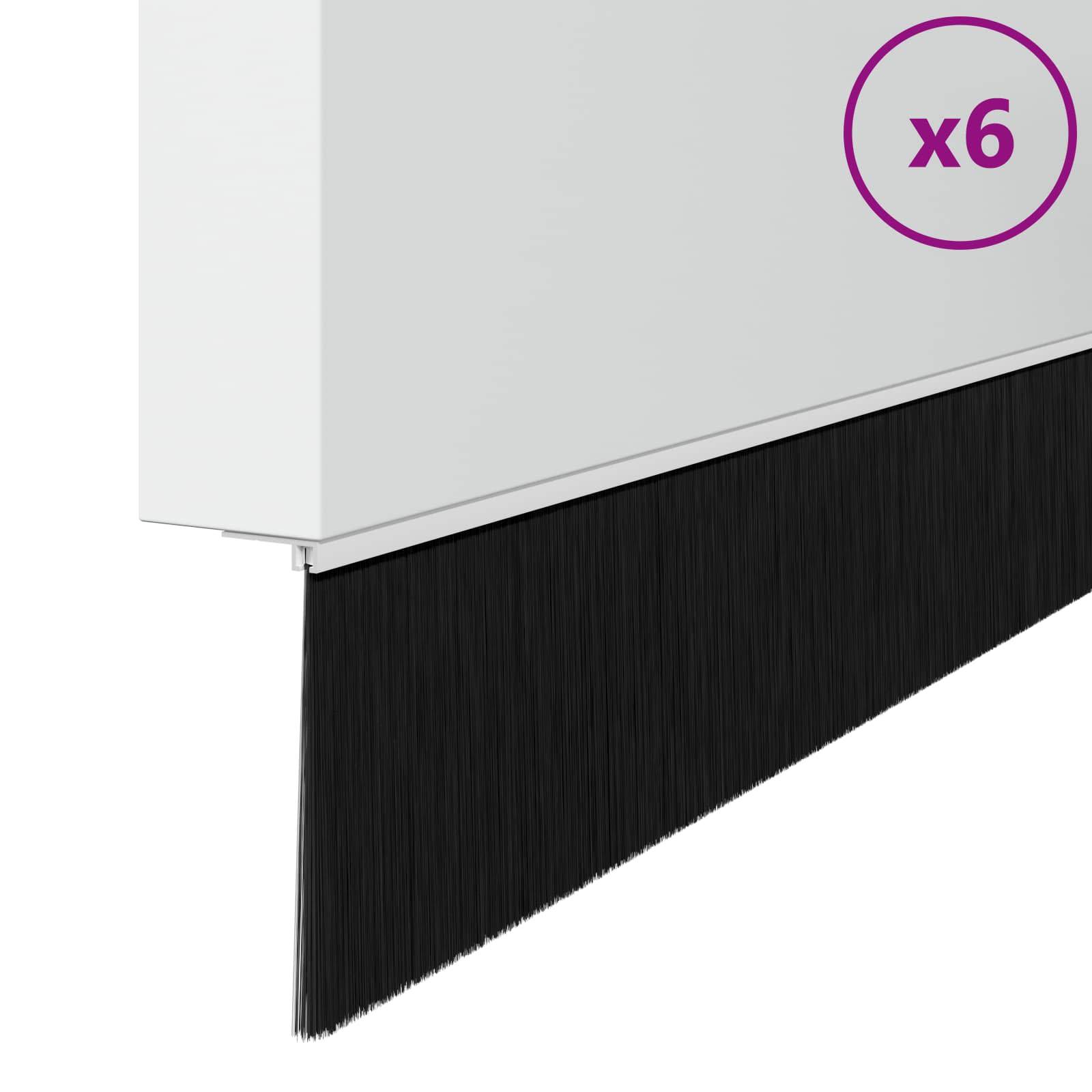 vidaXL Selbstklebende Türbürstendichtungen 6 pcs Weiß 100 cm