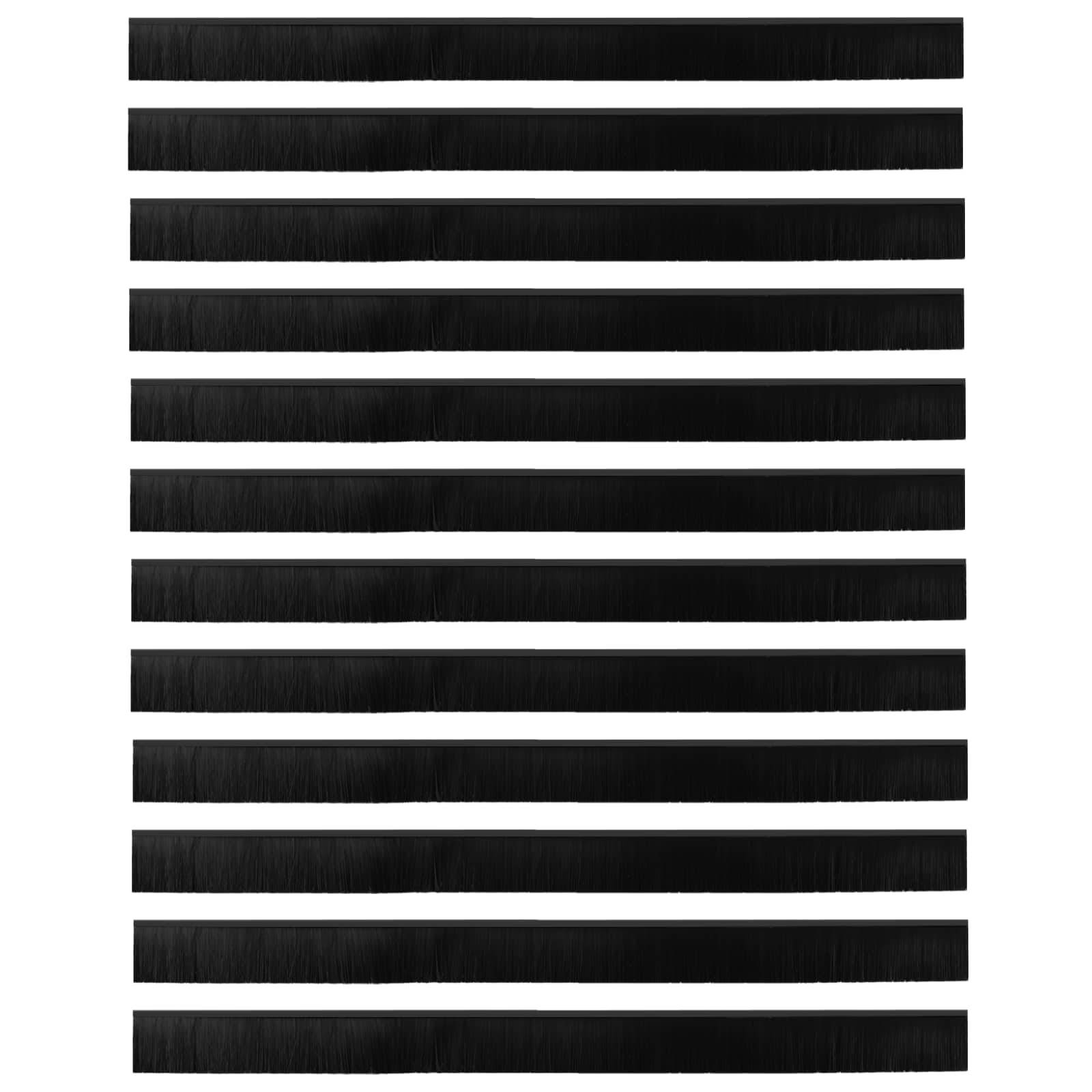 13 schwarze horizontale Balken auf weißem Hintergrund, gleichmäßig verteilt, die ein gestreiftes Muster über das gesamte Bild erzeugen.