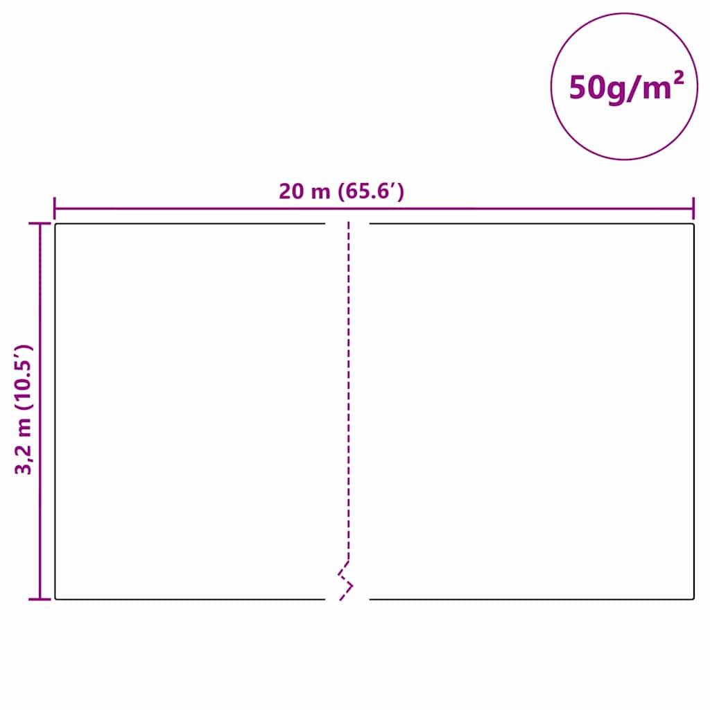 vidaXL Winterschutz fur Pflanzen Weiß 20 x 3,2 m Vliesstoff