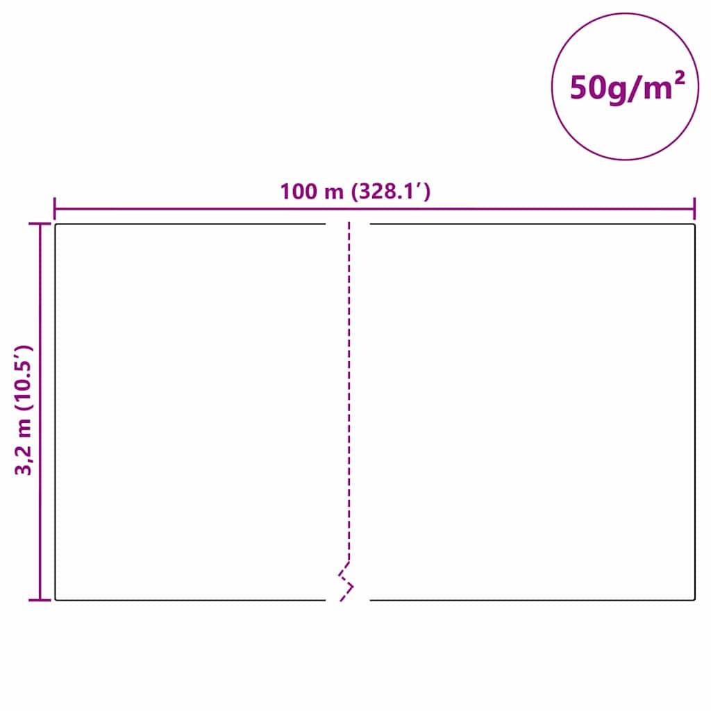 vidaXL Winterschutz fur Pflanzen Weiß 100 x 3,2 m Vliesstoff