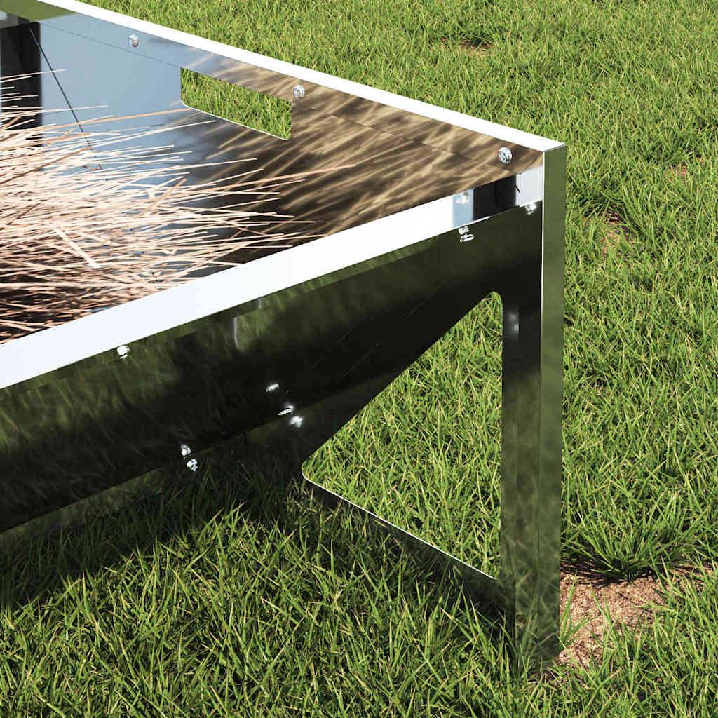vidaXL Futtertröge für Nutztiere Silber 108 x 50 x 28 cm