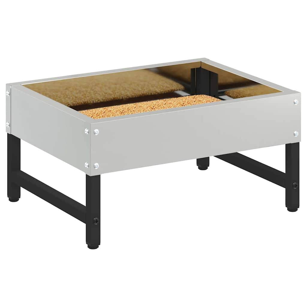 vidaXL Vogel-Feeder Silber 34 x 26 x 16 cm Verzinkter Stahl