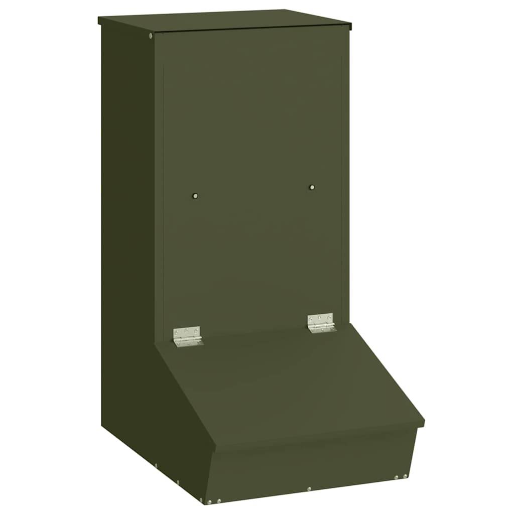 vidaXL Schweinfutterspender Olive Grün 55 x 38 x 76 cm